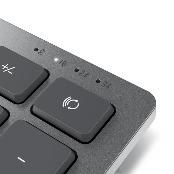 DELL KM7120W tastatur Mus inkluderet Kontor RF trådløs + Bluetooth QWERTY Nordisk Grå, Titanium