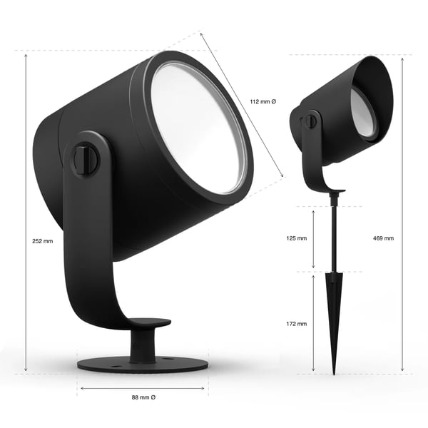 Philips Hue White and Color ambiance Lily XL -spottivalaisin ulkokäyttöön