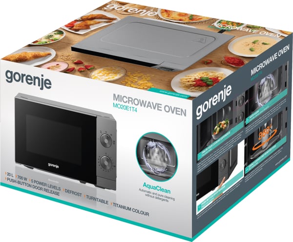 Gorenje MO20E1T4 Rustfrit stål Solo mikroovn Bordplade 20 L 700 W