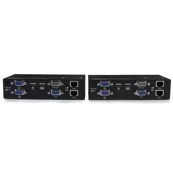StarTech.com USB dubbel-VGA via Cat5 KVM-enhetsförlängare - 200 m