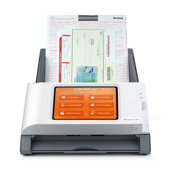 Plustek eScan A280 Enterprise ADF-skanner 600 x 600 DPI A4 Svart, Vit