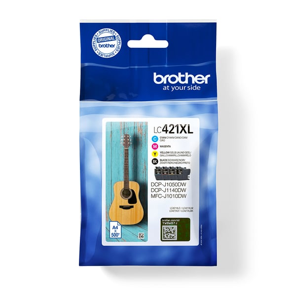 Brother LC421XLVALDR mustekasetti 4 kpl Alkuperäinen Musta, Syaani, Magenta, Keltainen