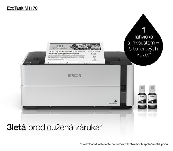 Epson EcoTank M1170 mustesuihkutulostin 1200 x 2400 DPI A4 Wi-Fi