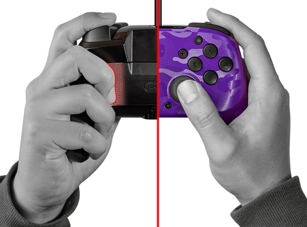 PDP Faceoff Deluxe+ Audio Camouflage, Lilla USB Gamepad Analog/digital Nintendo Switch, Nintendo Switch Lite, Nintendo Switch OLED