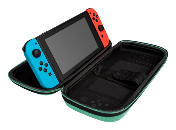 PDP Slim Deluxe: Animal Crossing Tom Nook Hardshell case -kotelo Nintendo Sininen, Vihreä