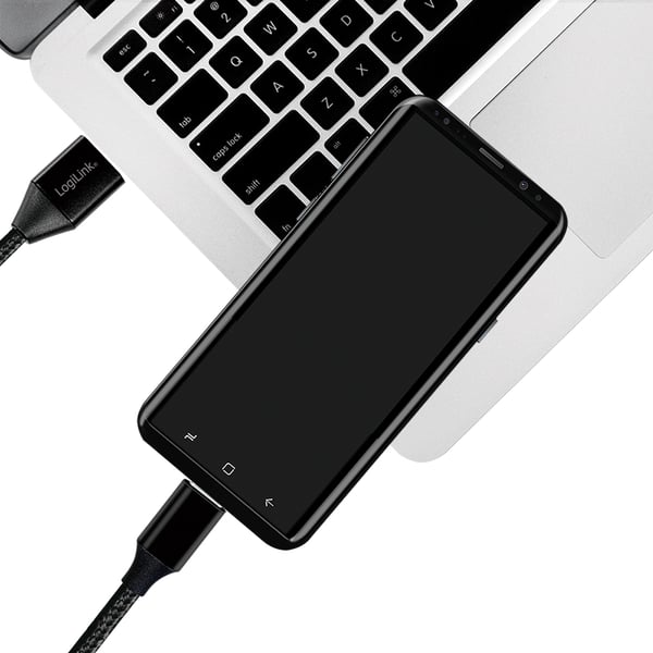 LogiLink CU0140 USB-kaapeli USB 2.0 1 m USB C USB A 0,48 Gbit/s Musta