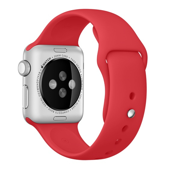 Apple MLD82ZM/A Smart bærbart (wearable) tilbehør Band Rød Fluoroelastomer Apple MLD82ZM/A Smart bærbart (wearable) tilbehør Band Rød Fluoroelastomer