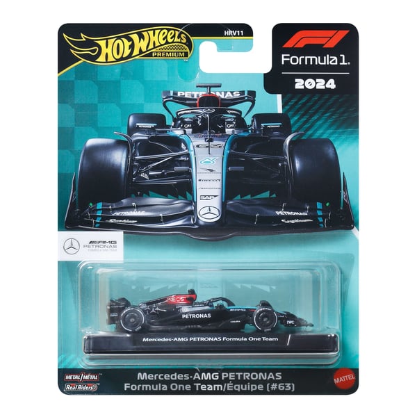 HOT WHEELS PREMIUM Mercedes-Benz 2024 George Russell racerbilmodel (JBM18)