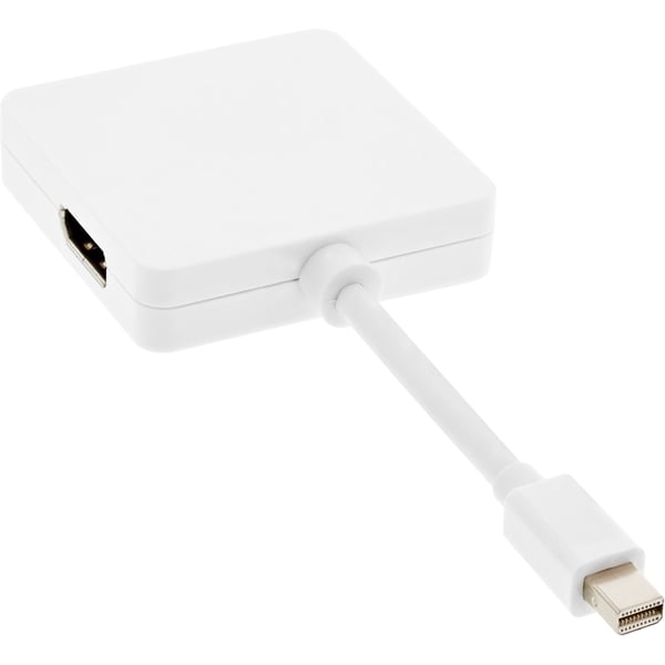 InLine 17195I videokabel adapter 0,15 m Mini DisplayPort DisplayPort + DVI + HDMI Hvid