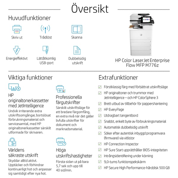 HP Color LaserJet Enterprise Flow MFP M776z