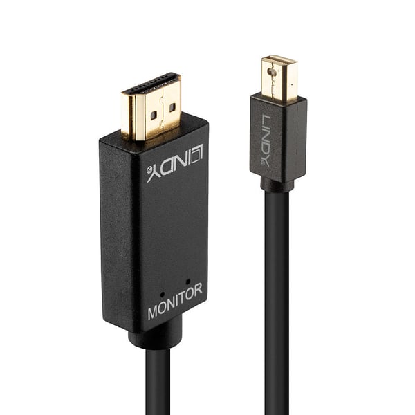 Lindy 36929 videokabel adapter 5 m Mini DisplayPort HDMI Type A (Standard) Sort