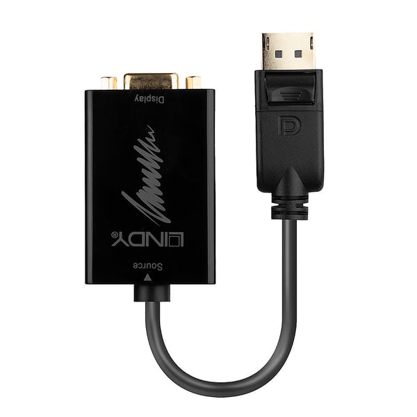 Lindy 41006 videokabel adapter 0,15 m VGA (D-Sub) DisplayPort Sort