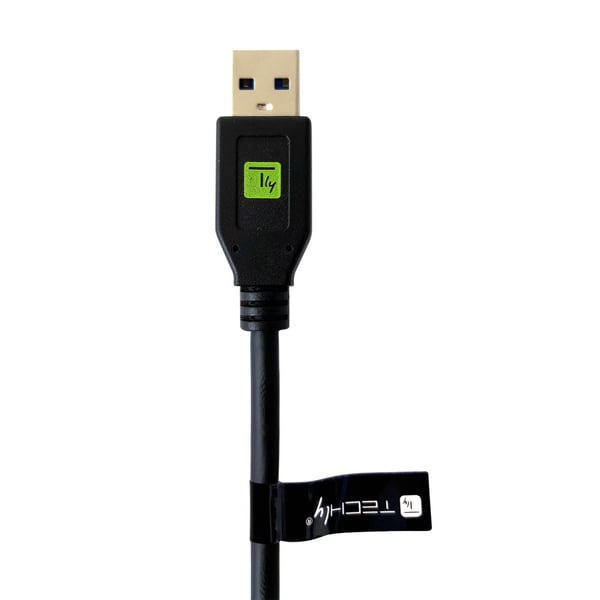 Techly ICOC MUSB312-CMAM10T USB-kabel USB 3.2 Gen 1 (3.1 Gen 1) 1 m USB A USB C 10 Gbit/sek. Sort