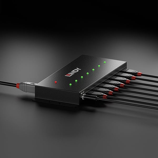 Lindy 43128 gränssnittshubbar 5000 Mbit/s Svart