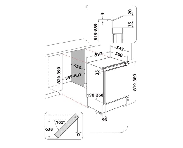 Indesit INBUL021 jääkaappi Kiinteä 144 L Harmaa