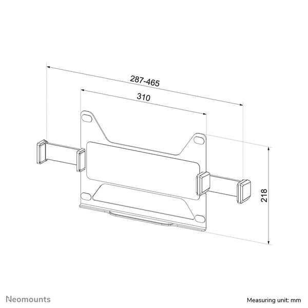 Neomounts ADS20-425BL1 laptop stativ Notebook armhylde Sort 43,9 cm (17.3")