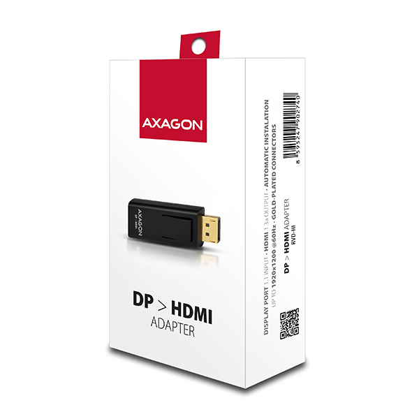 Axagon RVD-HI videokabel adapter DisplayPort HDMI Sort