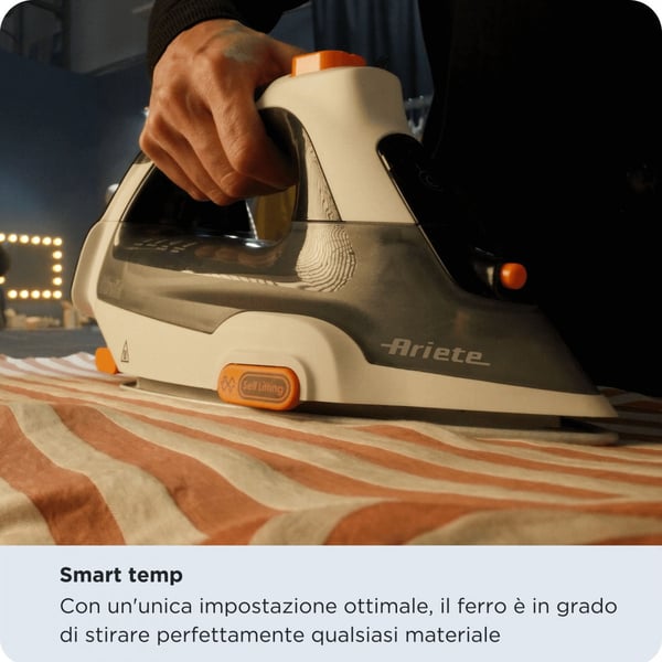 Ariete 6190/00 Kuiva- & höyrysilitysrauta Ceramic Ultra Glide -pohjalevy 2400 W Harmaa, Musta