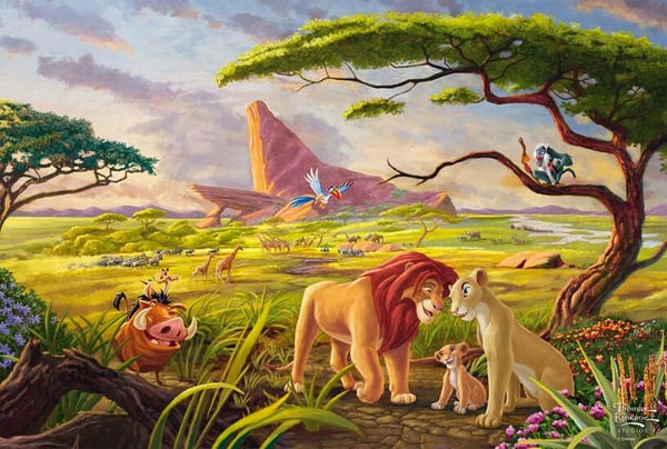 Thomas Kinkade Studios: Disney - Løvernes Konge Husk Hvem Du Er (200 Brikker)