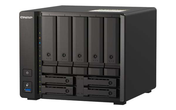 QNAP TS-H973AX NAS Tower Ryzen Embedded V1500B 32 GB DDR4 0 TB QuTS hero Sort