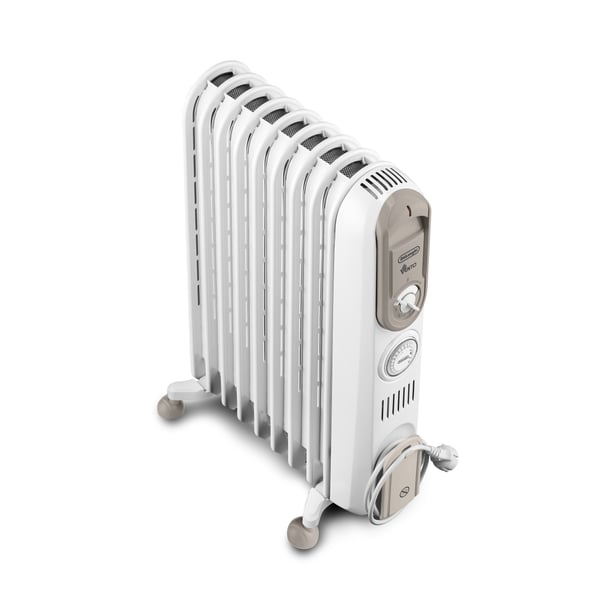 De’Longhi V550918T.WB inomhus Vit 1800 W Elektrisk oljevärmare