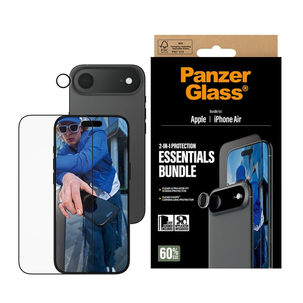 PanzerGlass ® 2-i-1 Essentials Pakke iPhone Air
