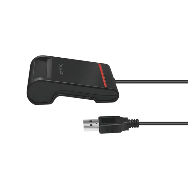 LogiLink CR0047 läsare smarta kort inomhus USB 2.0 Svart