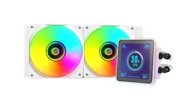Mars Gaming ML-VISIONPRO240W Processor Alt-i-en væskekøler 12 cm Hvid 1 stk
