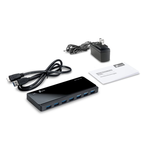 TP-Link UH700 gränssnittshubbar USB 3.2 Gen 1 (3.1 Gen 1) Micro-B 5000 Mbit/s Svart