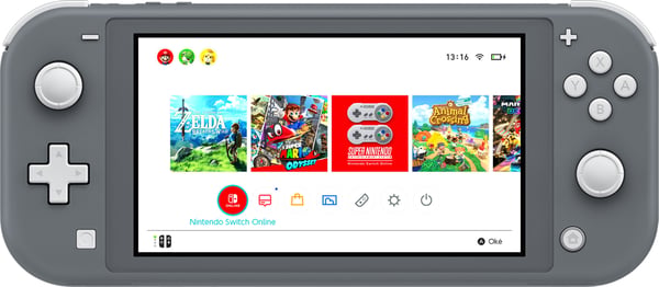 Nintendo Switch Lite bærbar spilkonsol 14 cm (5.5") 32 GB Berøringsskærm Wi-Fi Grå