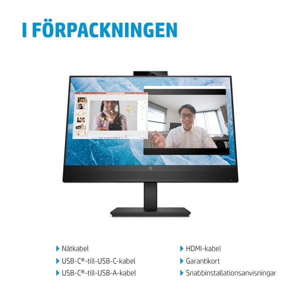 HP M24m platta pc-skärmar 60,5 cm (23.8") 1920 x 1080 pixlar Full HD Svart