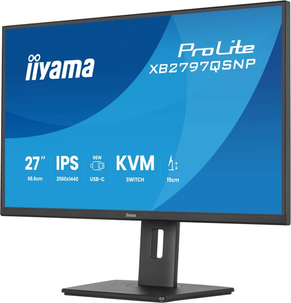 iiyama ProLite XB2797QSNP-B1 platta pc-skärmar 68,6 cm (27") 2560 x 1440 pixlar Quad HD LCD Svart
