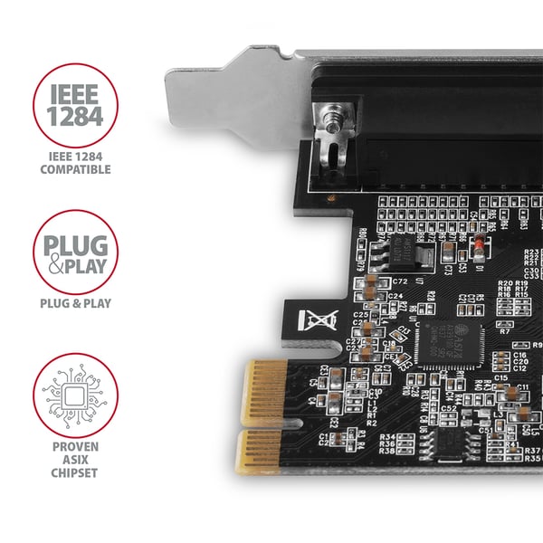 Axagon PCEA-P1N nätverkskort/adapters Intern Parallel