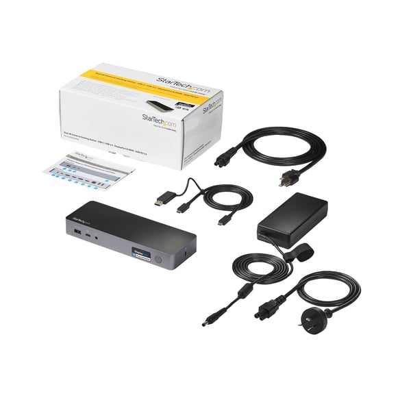 StarTech.com USB-A & USB-C Dockingstation - Hybrid Universal Laptop Dockingstation för dubbla skärmar
