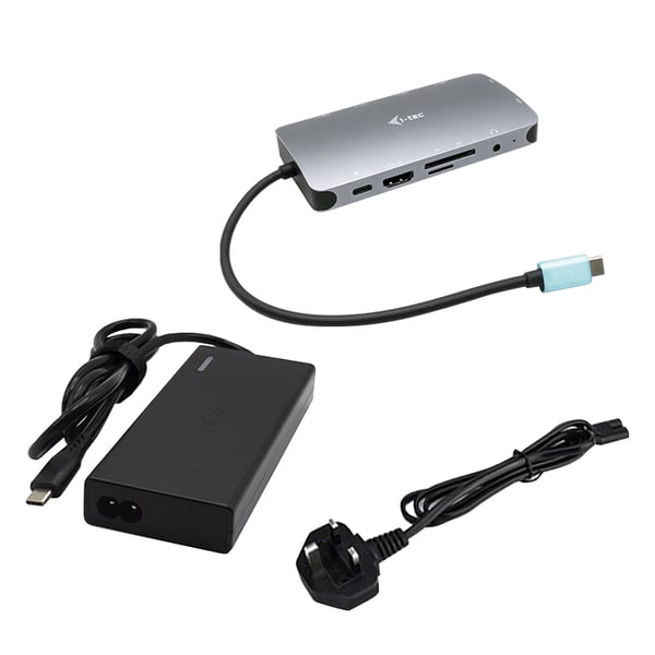 i-tec Metal C31NANOVGA77W kannettavien tietokoneiden telakka ja porttitoistin Langallinen USB 3.2 Gen 1 (3.1 Gen 1) Type-C Hopea