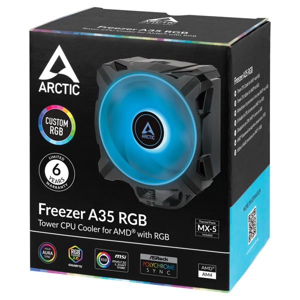 ARCTIC Freezer A35 RGB Processor Kylare 11,2 cm Svart 1 styck