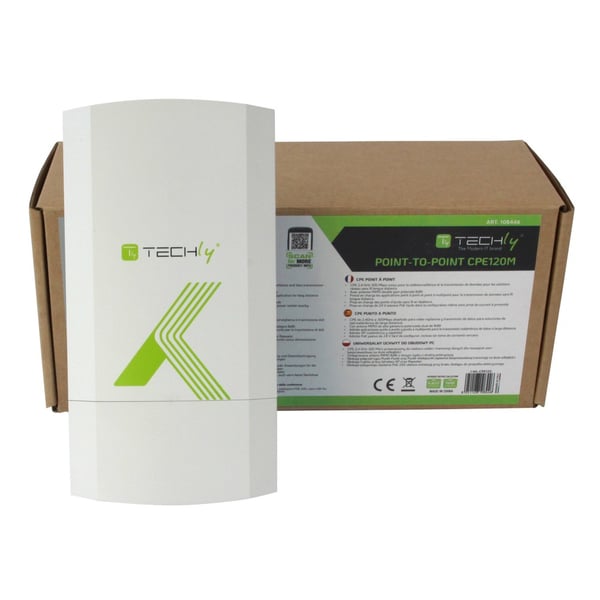 Techly I-WL-CPE120 WLAN-tukiasema 300 Mbit/s Valkoinen Power over Ethernet -tuki