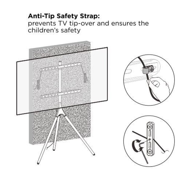 Techly ICA-TR18SAM TV-kiinnike 165,1 cm (65") Saksanpähkinä