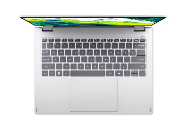 Acer Swift Spin 14 AI SFSP14-I51T-59E2 Intel Core Ultra 5 325 Hybrid (2-i-1) 35,6 cm (14") Pekskärm WUXGA 16 GB DDR5-SDRAM 512 GB SSD Wi-Fi 7 (802.11be) Windows 11 Home Silver