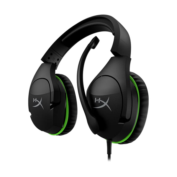 HyperX CloudX Stinger Headset Ledningsført Spil Sort, Grøn