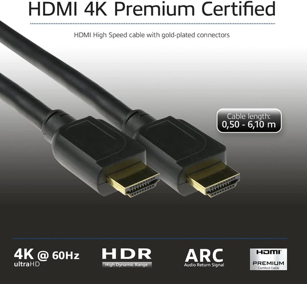ACT AK3943 HDMI-kaapeli 1,5 m HDMI-tyyppi A (vakio) Musta