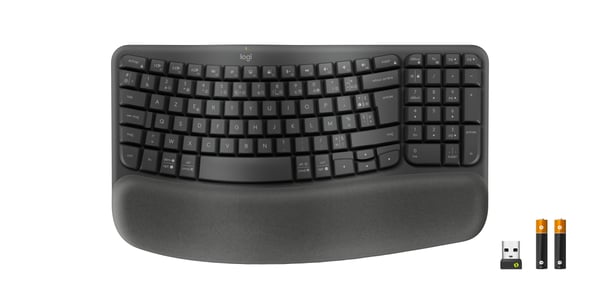 Logitech ERGO Wave Keys näppäimistö Office RF Wireless + Bluetooth AZERTY ranska Grafiitti