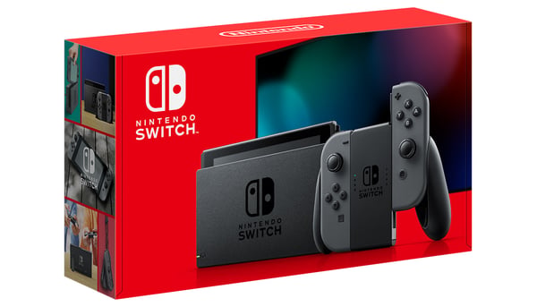 Nintendo Switch V2 2019 bærbar spilkonsol 15,8 cm (6.2") 32 GB Wi-Fi Grå