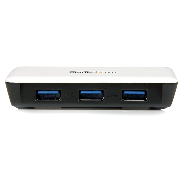 StarTech.com USB 3.0 till nätverksadapter för Gigabit Ethernet-nätverkskort med hubb med 3 portar - Vit