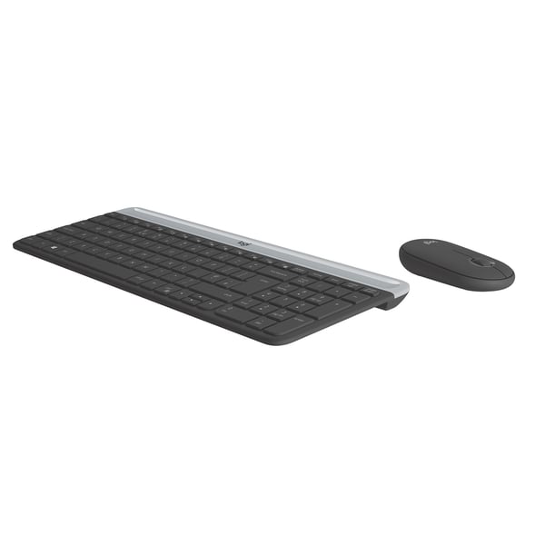 Logitech Slim MK470 tastatur Mus inkluderet Universel RF trådløst AZERTY Belgisk Grafit