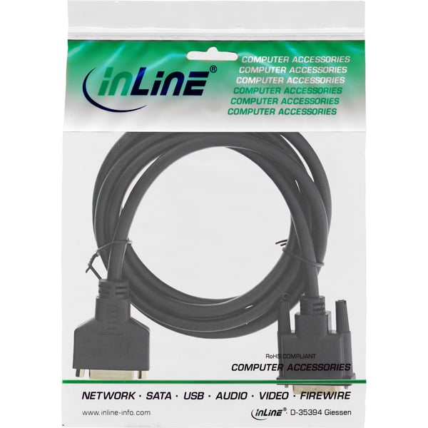 InLine 17763P DVI kabel 3 m DVI-D Sort
