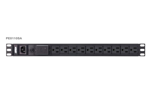 ATEN PE0110SG strømforsyningsenhed (PDU) 10 AC stikkontakt(er) 1U Sort ATEN PE0110SG strømforsyningsenhed (PDU) 10 AC stikkontakt(er) 1U Sort