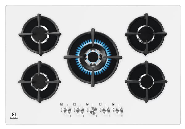 Electrolux KGG7537W Hvid Indbygget 75 cm Gaskomfur 5 zone(s)