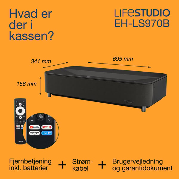 Epson Lifestudio Grand Plus EH-LS970B – Metallisk sort