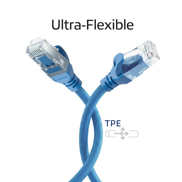 ACT FC1615 nätverkskablar Blå 15 m Cat6a U/UTP (UTP) Rund